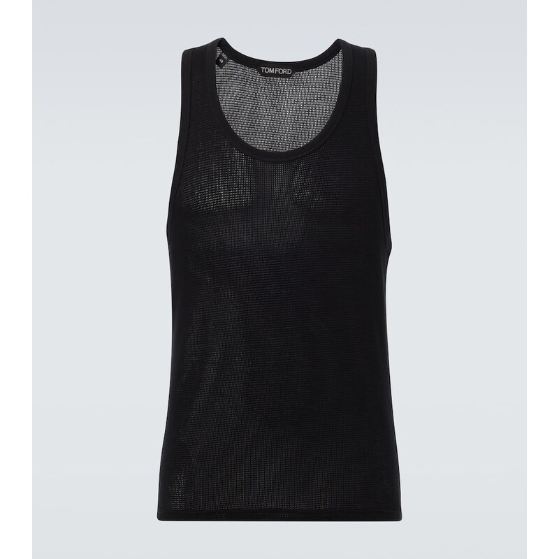 Tom Ford Semi-sheer cotton tank top 67995804