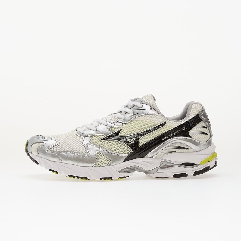 Mizuno Wave Rider 10 (U) Snow White/ Black/ Sylvan Green 67603442