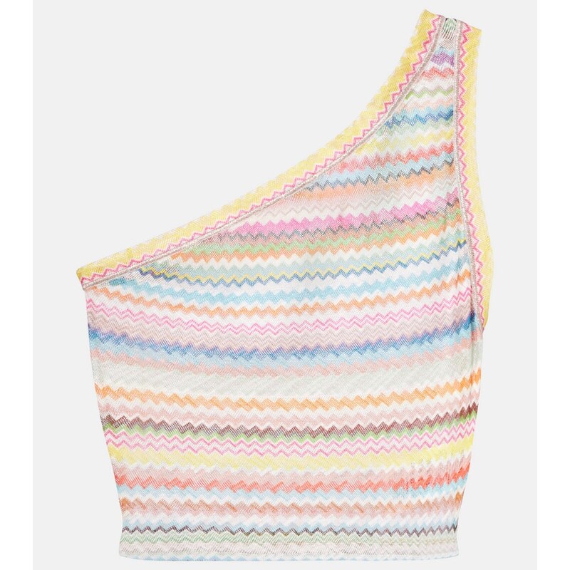 Missoni Zigzag one-shoulder crop top 68130966