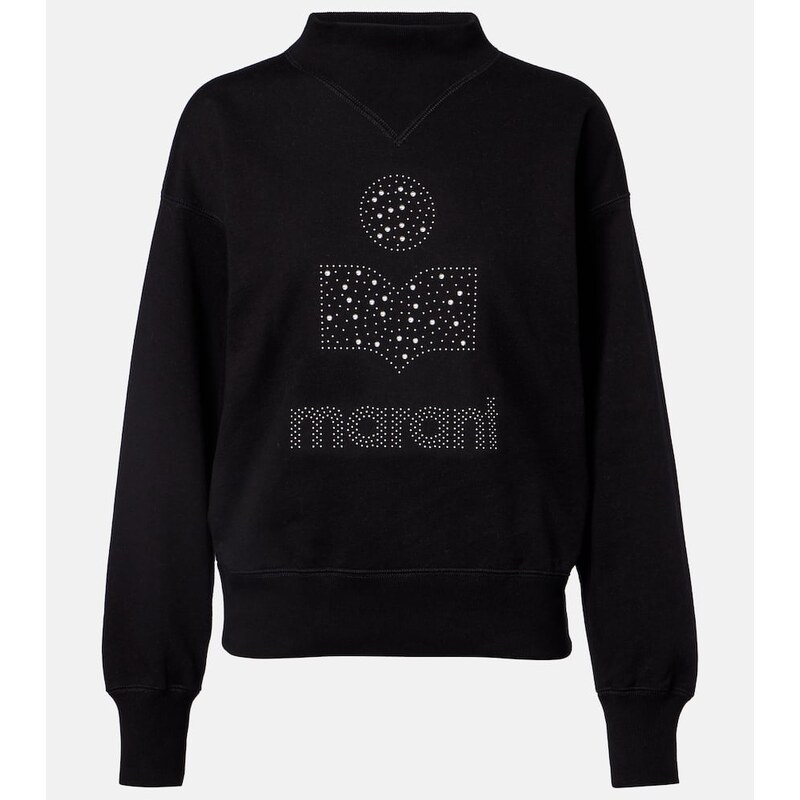 Marant Etoile Moby logo cotton-blend fleece sweatshirt 67965293