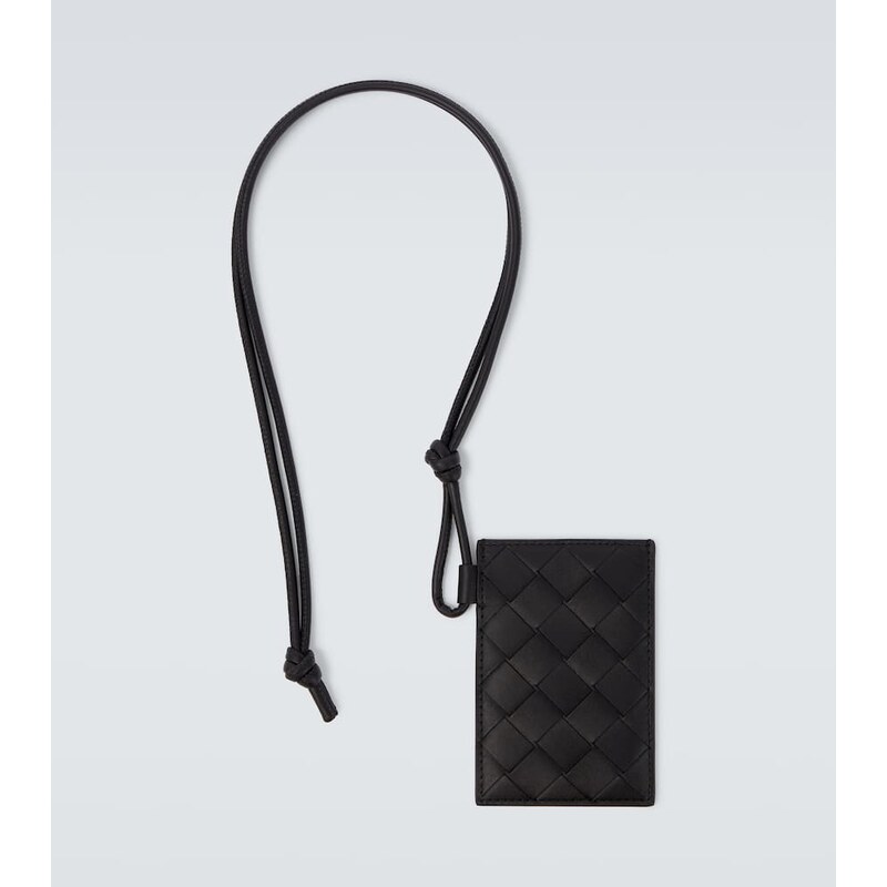Bottega Veneta Intrecciato leather luggage tag 67985790