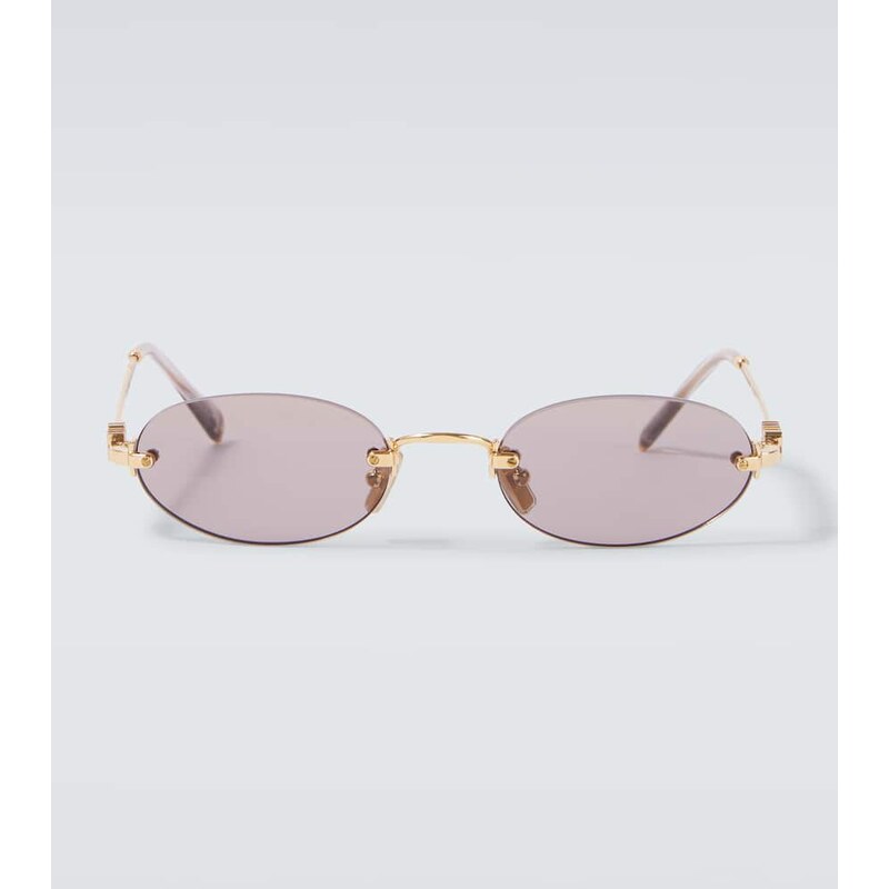Miu Miu Logo oval sunglasses 68194296