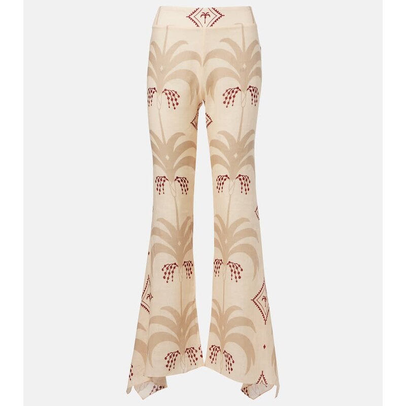 Johanna Ortiz Printed linen flared pants 67986000