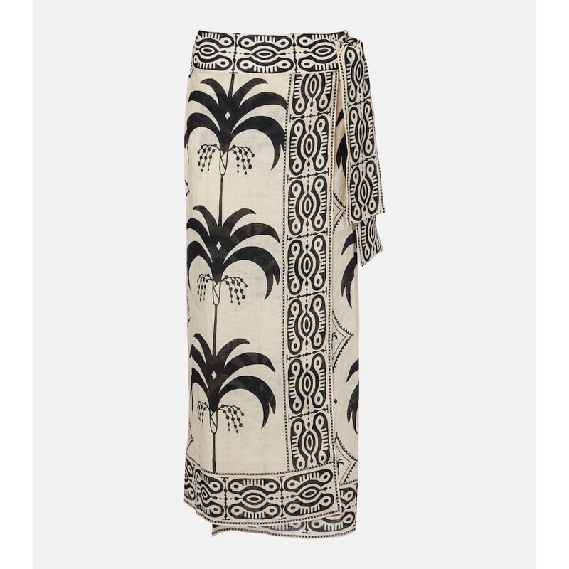 Johanna Ortiz Printed linen beach cover-up 68026940