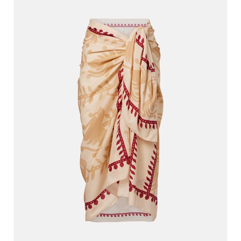 Johanna Ortiz Printed cotton beach cover-up 68232019