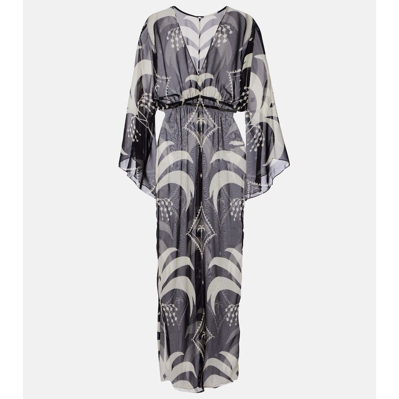 Johanna Ortiz Printed sheer beach cover-up 67965524