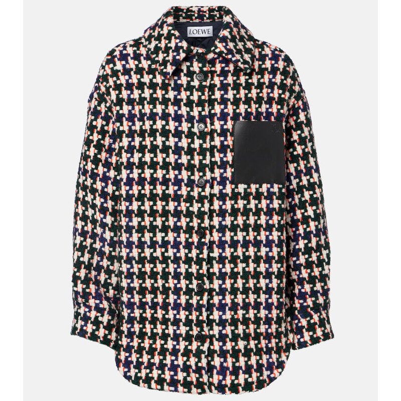 Loewe Leather-trimmed overshirt 68202819