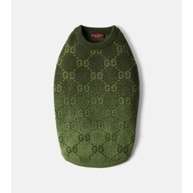 Gucci GG wool jacquard dog sweater 68156945