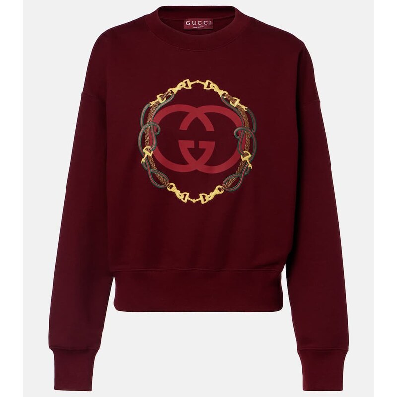 Gucci Logo embroidered cotton sweatshirt 68027031