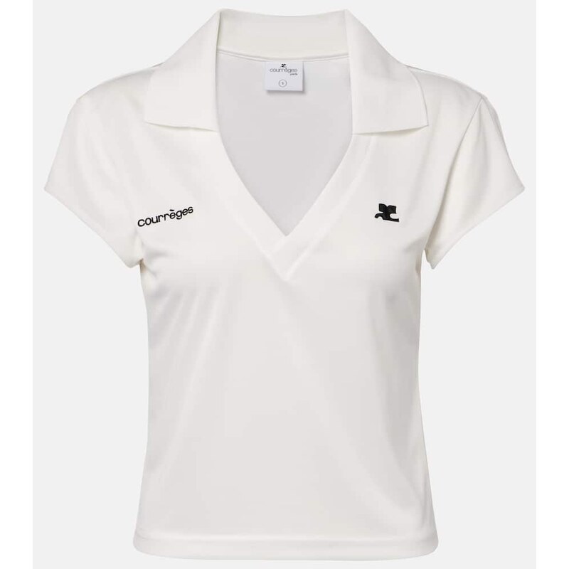 Courreges CourrÃ¨ges Logo jersey polo shirt 67965655