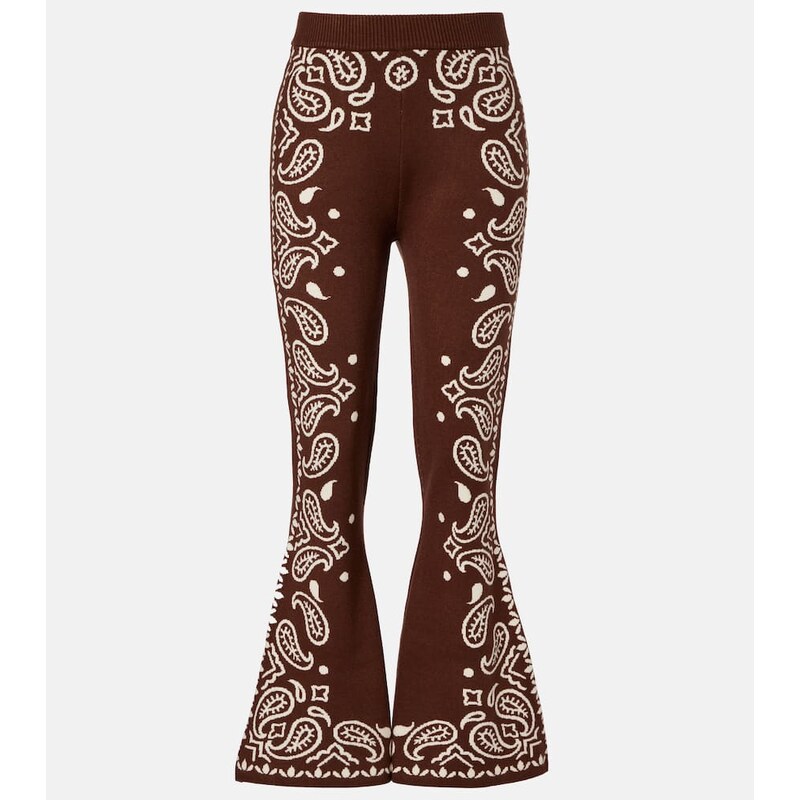Farm Rio Paisley knitted flared pants 68194380