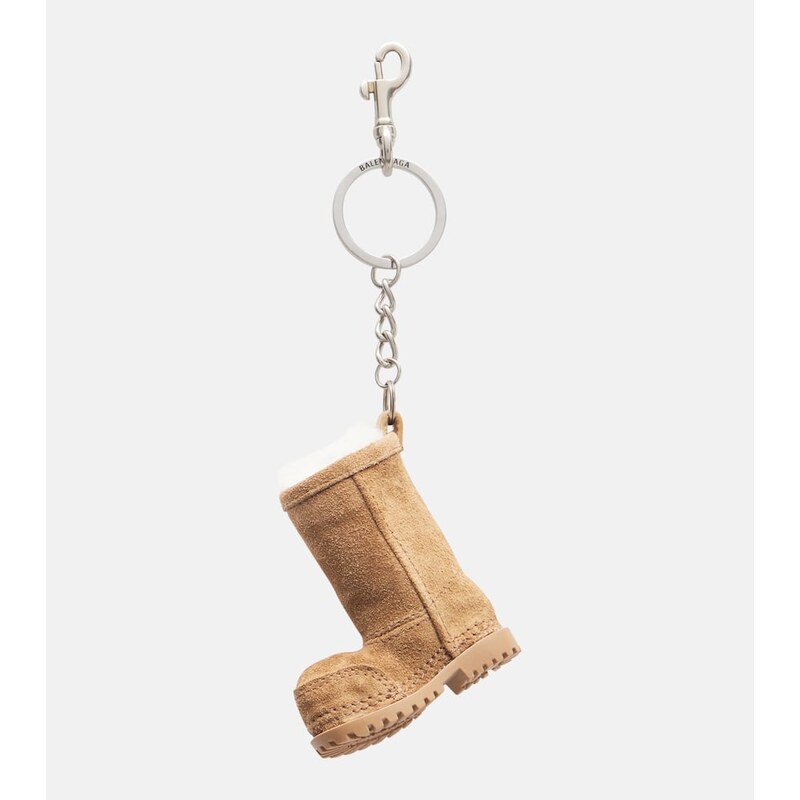 Balenciaga Alaska Boot suede bag charm 67965701