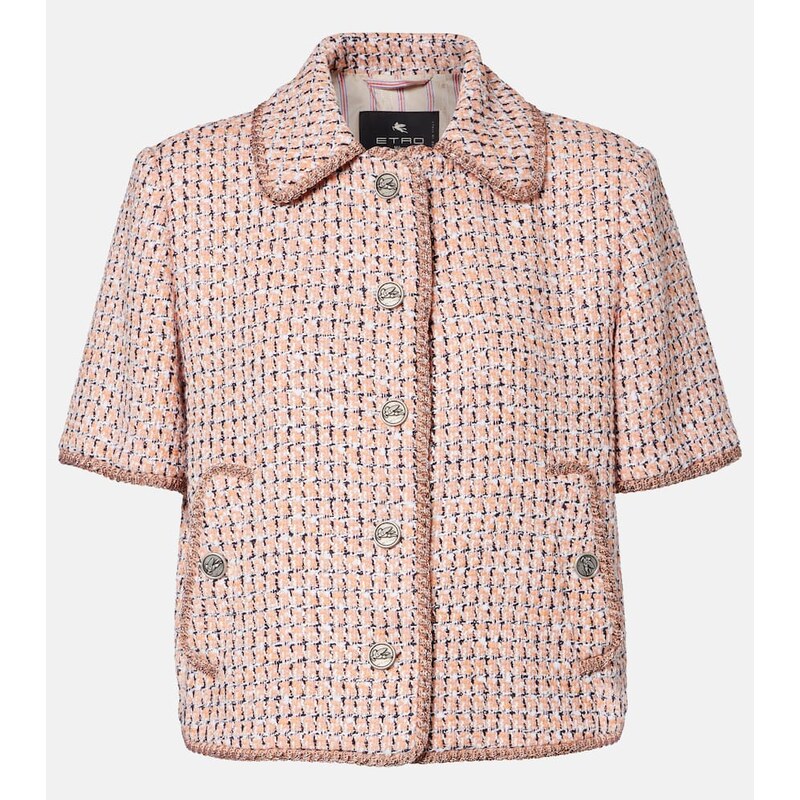 Etro Cropped tweed jacket 68061768