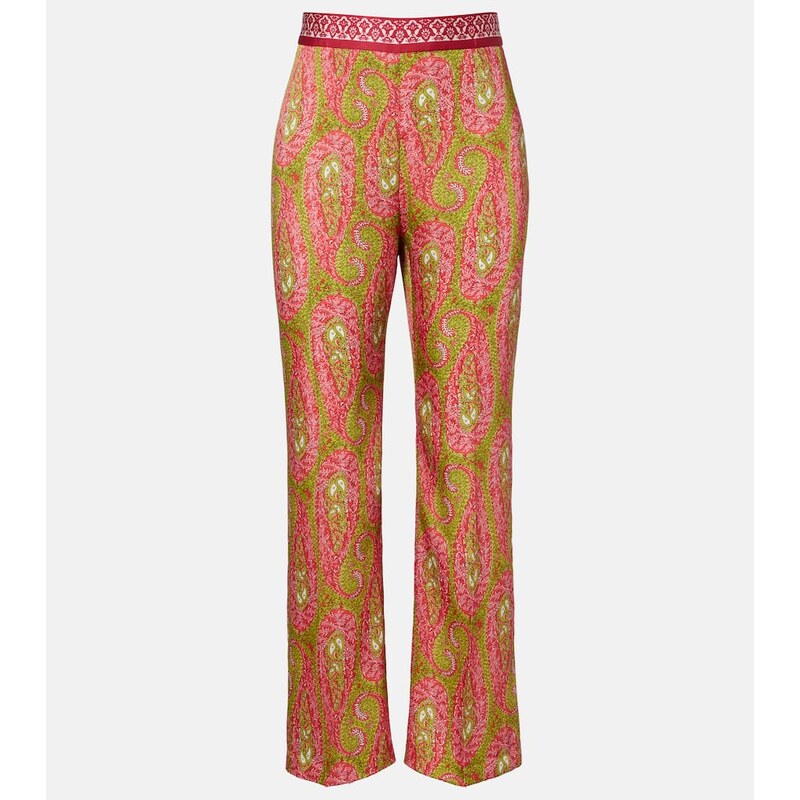 Etro Paisley bootcut pants 67996355