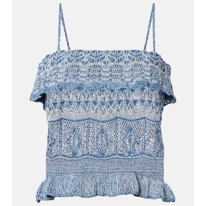 Etro Knitted cotton crop top 67975994