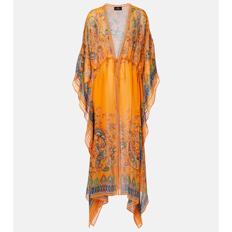 Etro Embroidered semi-sheer beach cover-up 68056549
