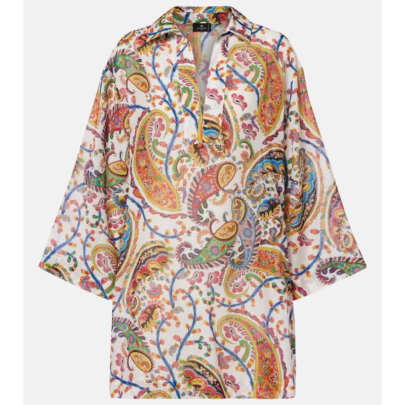 Etro Printed cotton and silk tunic 67986232