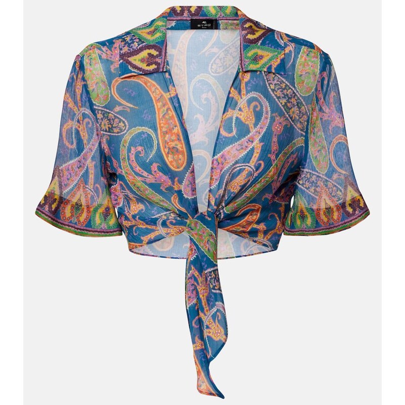 Etro Paisley crop top 68027173