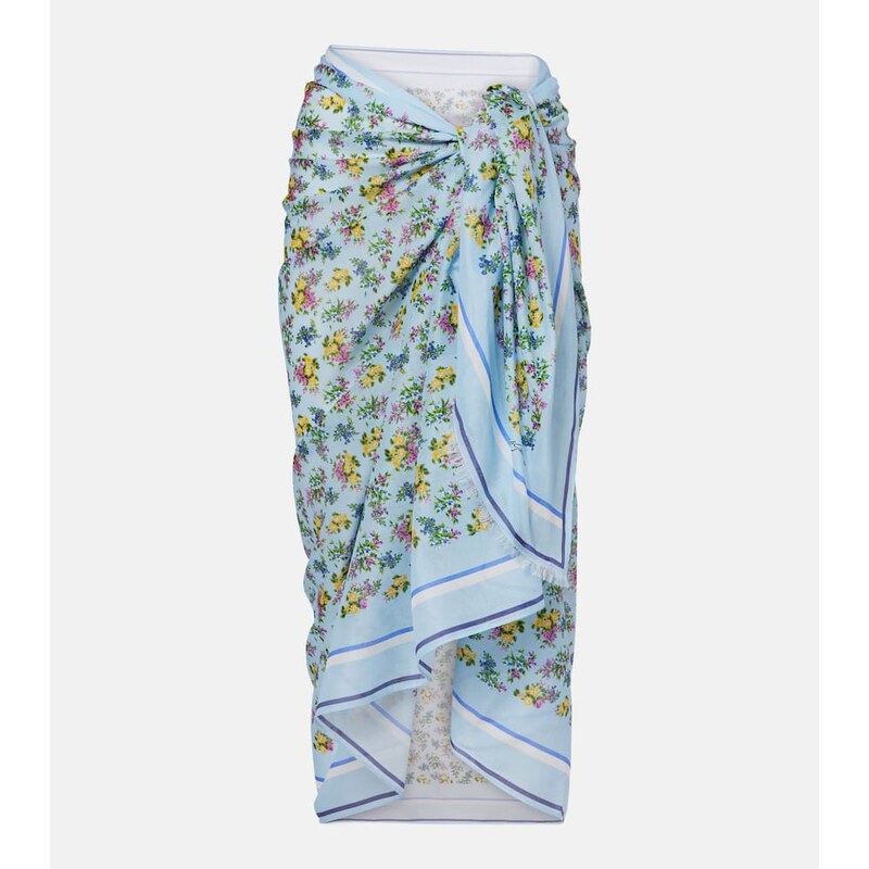 Dolce&Gabbana Floral cotton beach cover-up 68169449