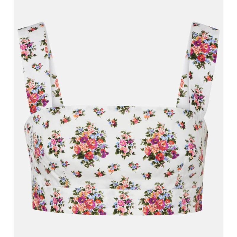 Dolce&Gabbana Floral cotton crop top 68016950