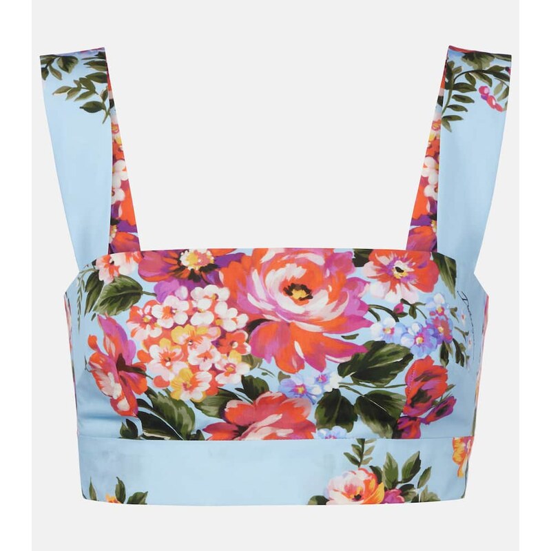 Dolce&Gabbana Floral cotton crop top 68006769