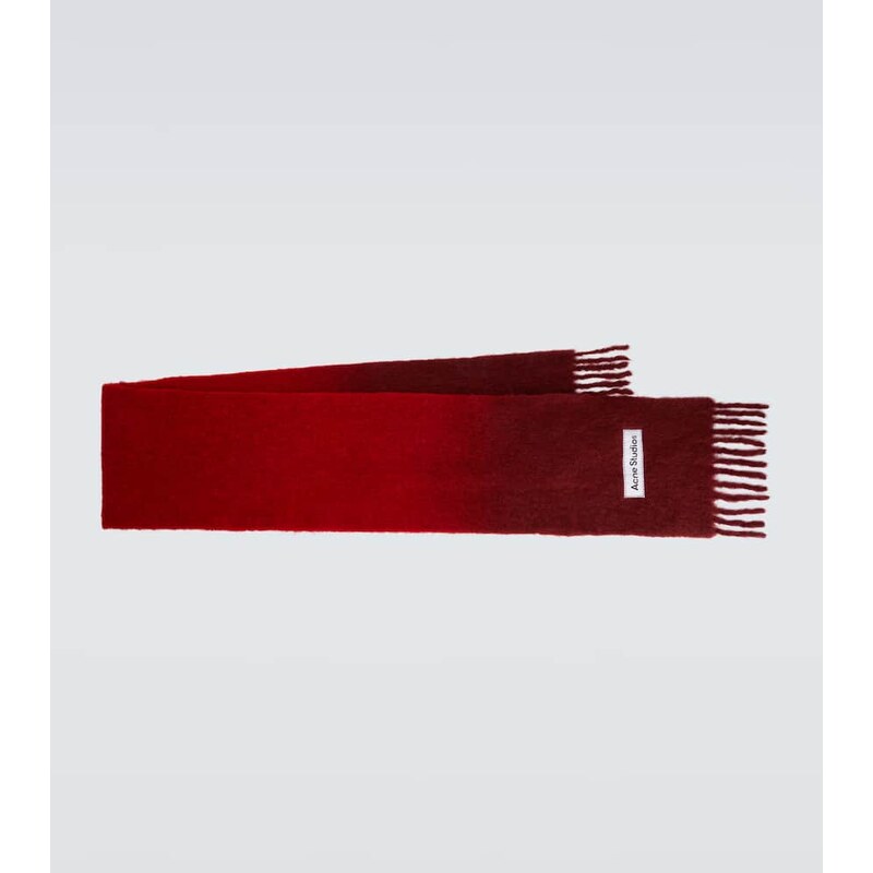 Acne Studios Logo fringed ombrÃ scarf 68200812