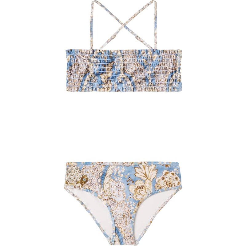 Zimmermann Kids Printed shirred bikini 68006830