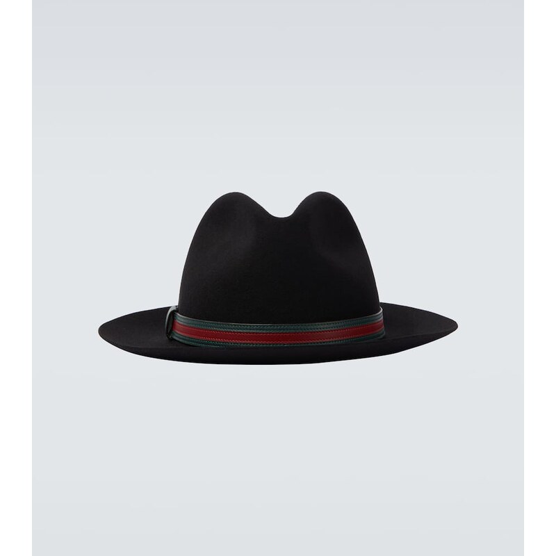 Gucci Web Stripe wool Panama hat 68241374