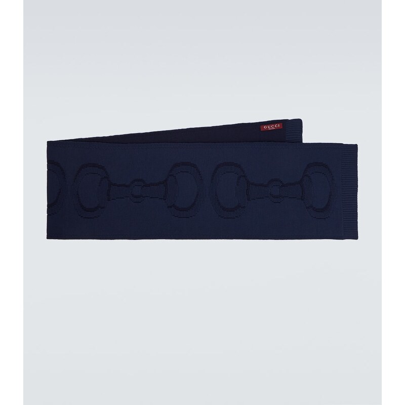 Gucci Gucci Horsebit wool scarf 67976123