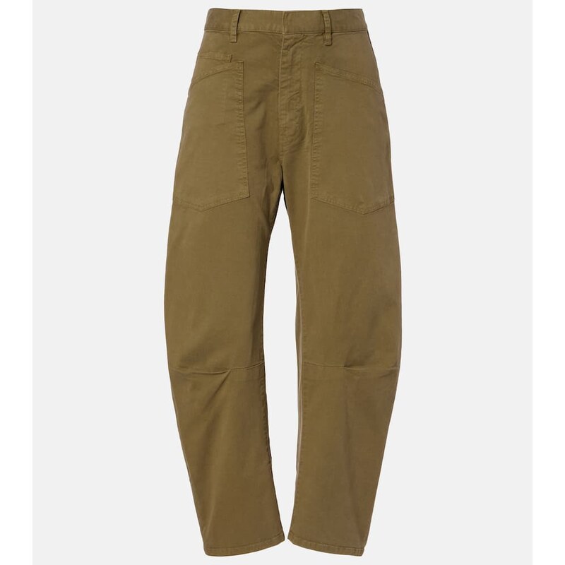 Nili Lotan Shon cotton twill barrel-leg pants 67986370