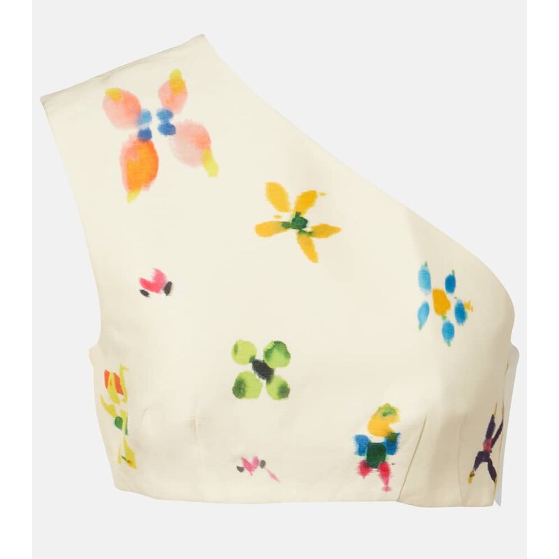 Alemais AlÃmais Sidi printed linen-blend crop top 67955605