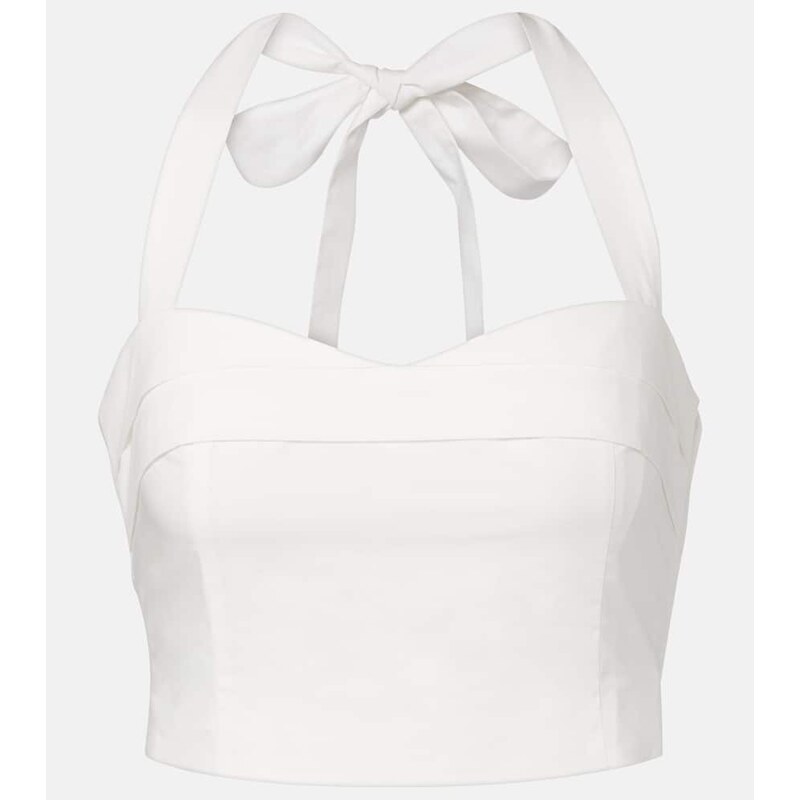 Posse Rue halterneck cotton crop top 68061829