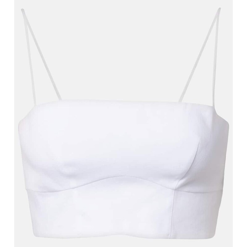 Gabriela Hearst Blazie linen crop top 68133880