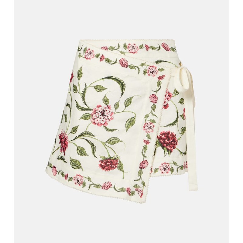 Agua by Agua Bendita Luna floral linen beach cover-up 68040773