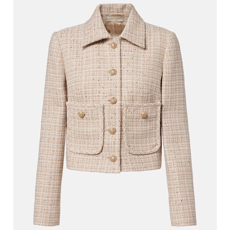 Elie Saab Sequined tweed jacket 68027506