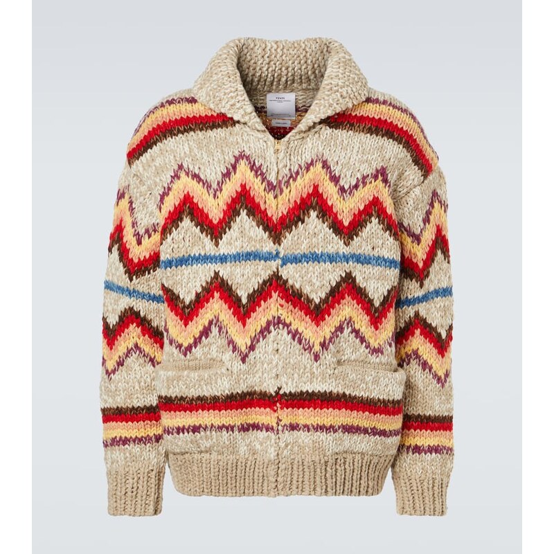 Visvim Wool and cashmere jacquard cardigan 67986559