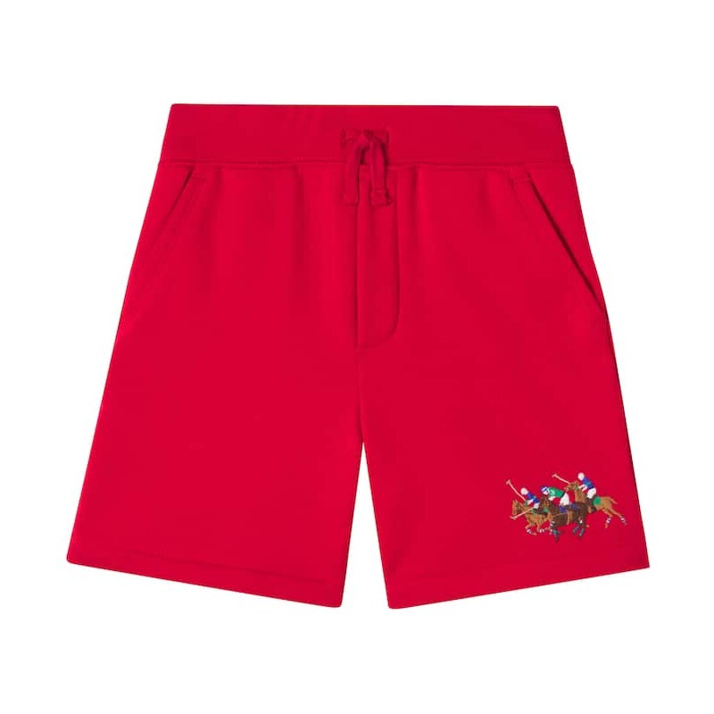 Polo Ralph Lauren Kids Embroidered cotton-blend jersey shorts 68082919