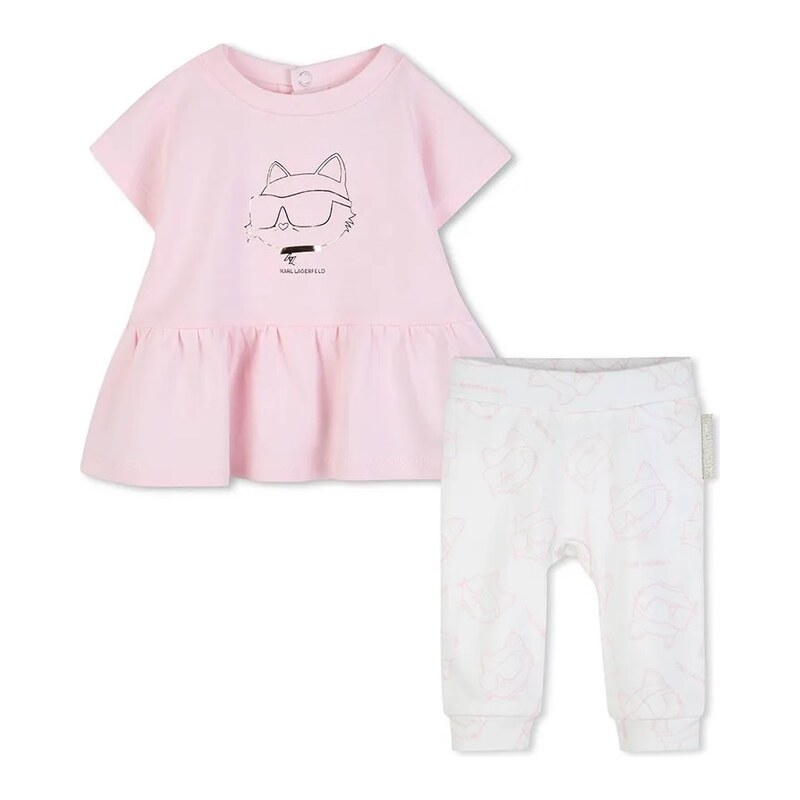 Detská bavlnená súprava Karl Lagerfeld 67615136