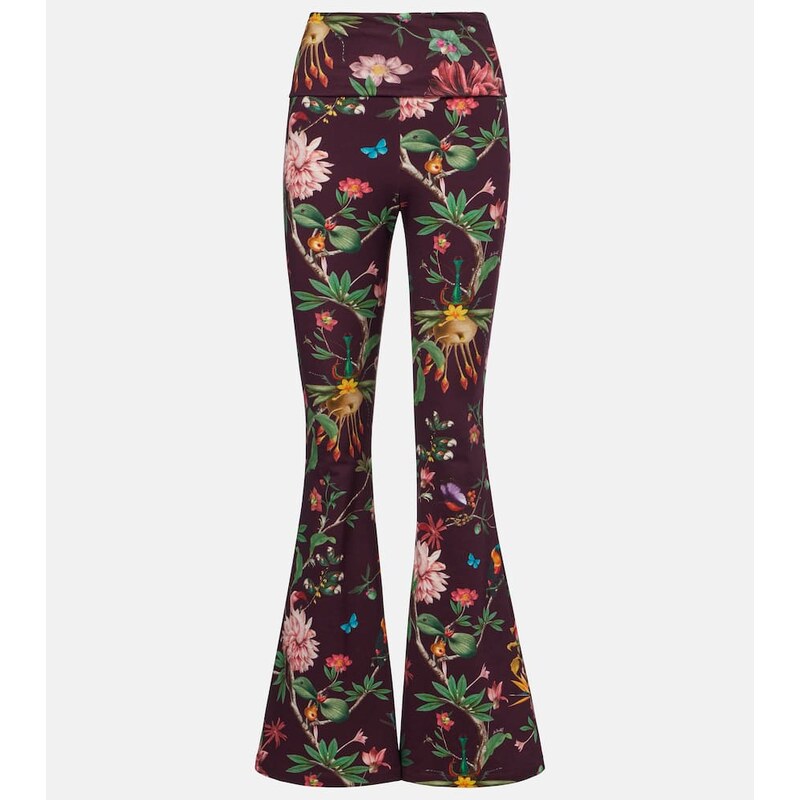 La DoubleJ Meditation floral cotton-blend flared pants 67955844