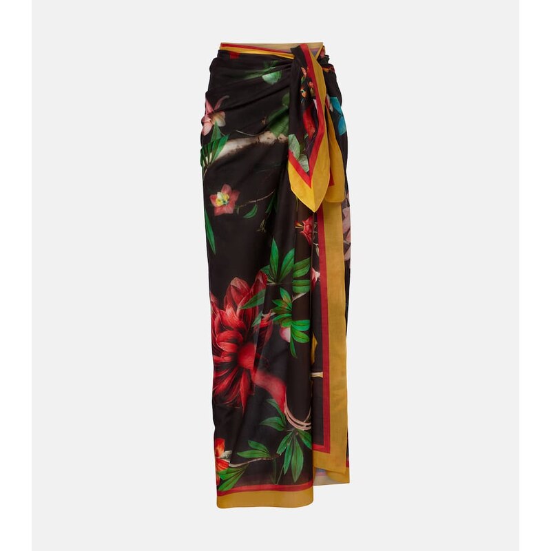 La DoubleJ Zooflora PlacÃe cotton beach cover-up 68061903