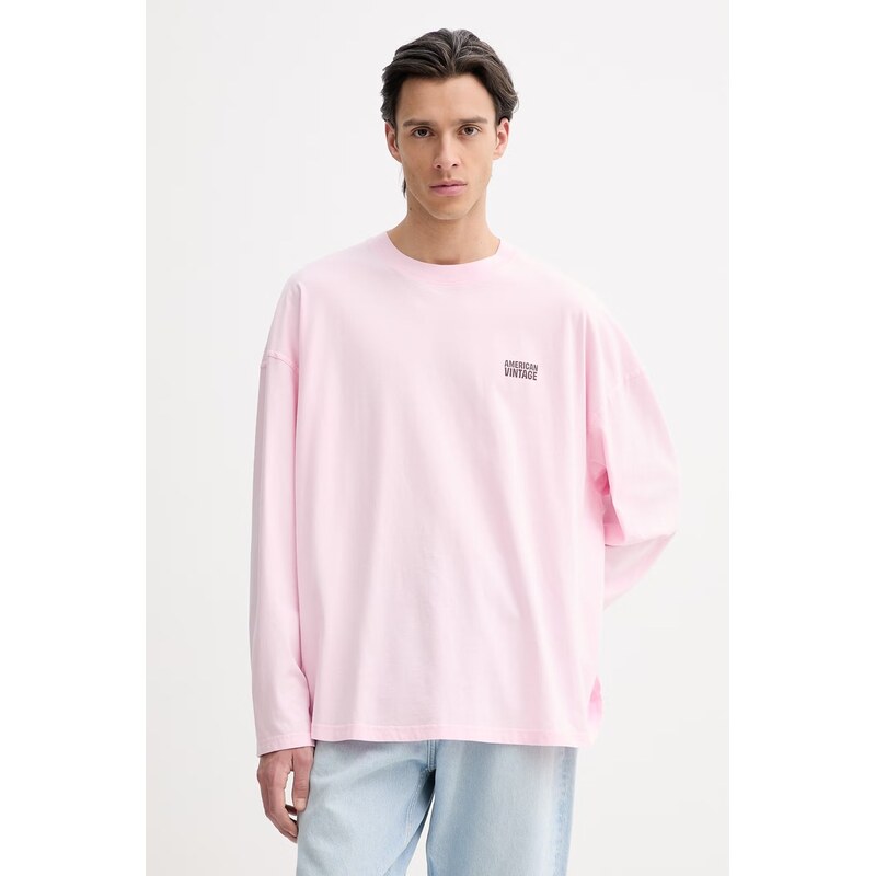 Bavlnené tričko s dlhým rukávom American Vintage 67604620