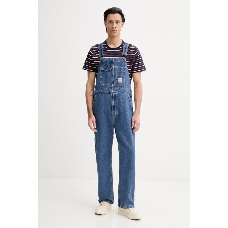 Rifľové nohavice na traky Levis LOOSE OVERALLS x WORKWEAR 67604622
