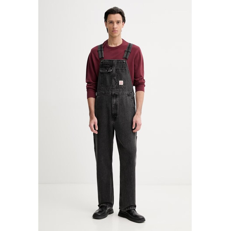 Rifľové nohavice na traky Levis LOOSE OVERALLS x WORKWEAR 67604623
