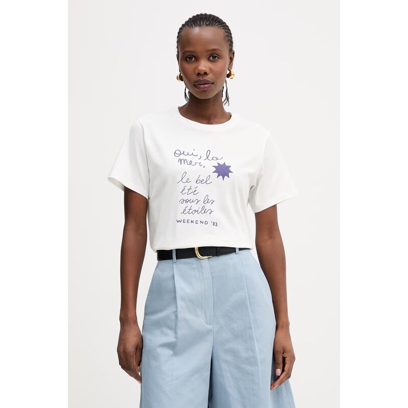 Bavlnené tričko Weekend Max Mara PANTERA 67604633