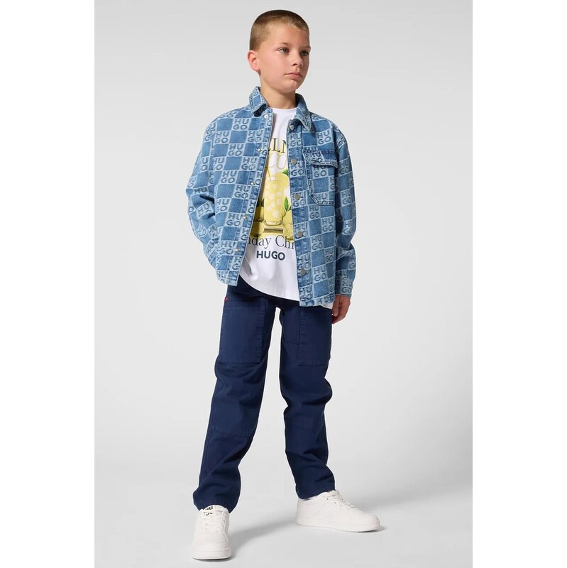 Detská riflová košeľa HUGO 67604654