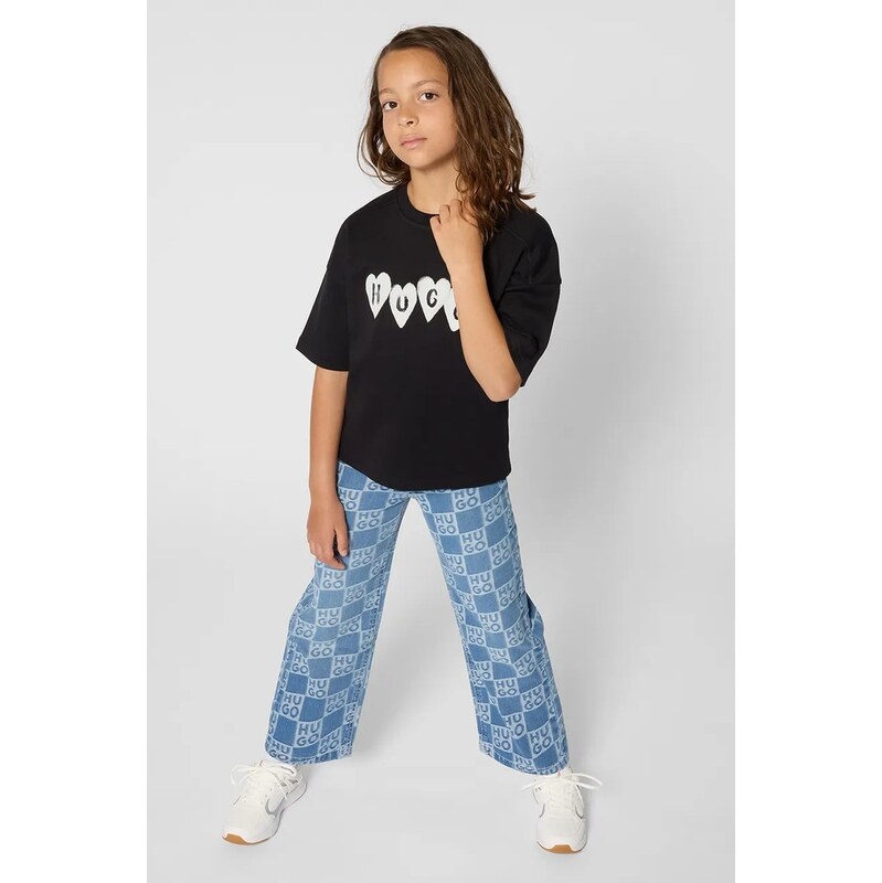 Detské bavlnené tričko HUGO 67604774