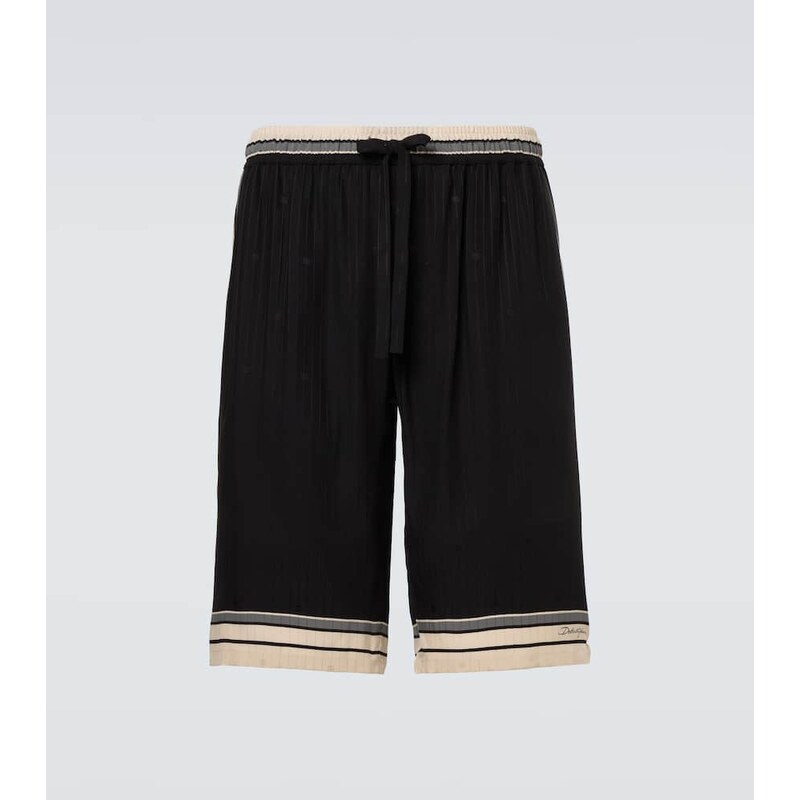 Dolce&Gabbana Striped silk Bermuda shorts 68046031