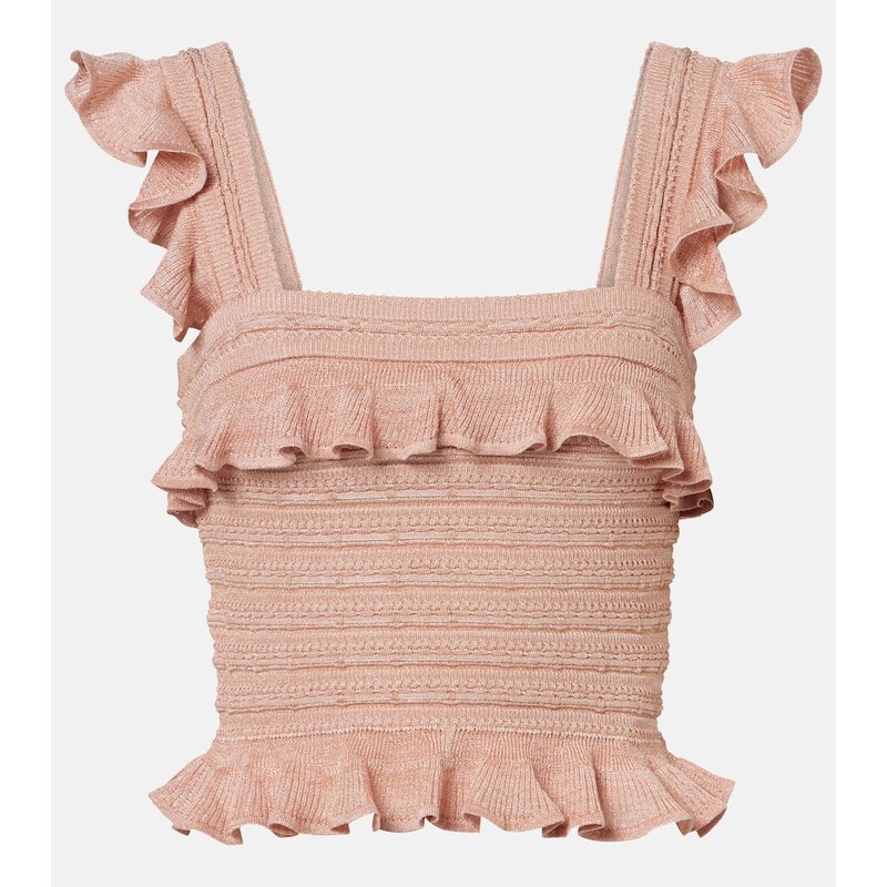 Zimmermann Rebellion ruffled lamÃ top 68007148