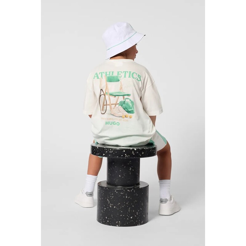 Detské bavlnené tričko HUGO 67604744