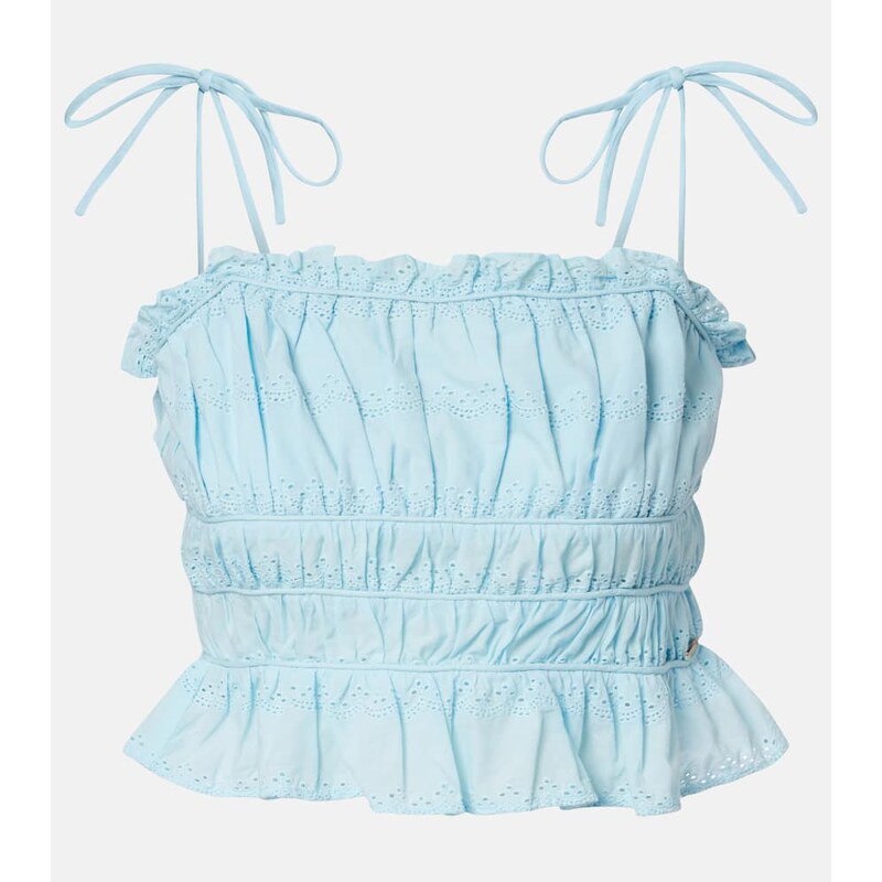 Melissa Odabash Freya broderie anglaise cotton crop top 67986673